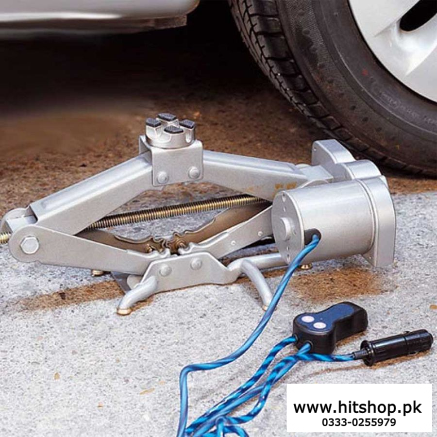 12V Car Electric Jack Steel heavy Duty - Lifts up
